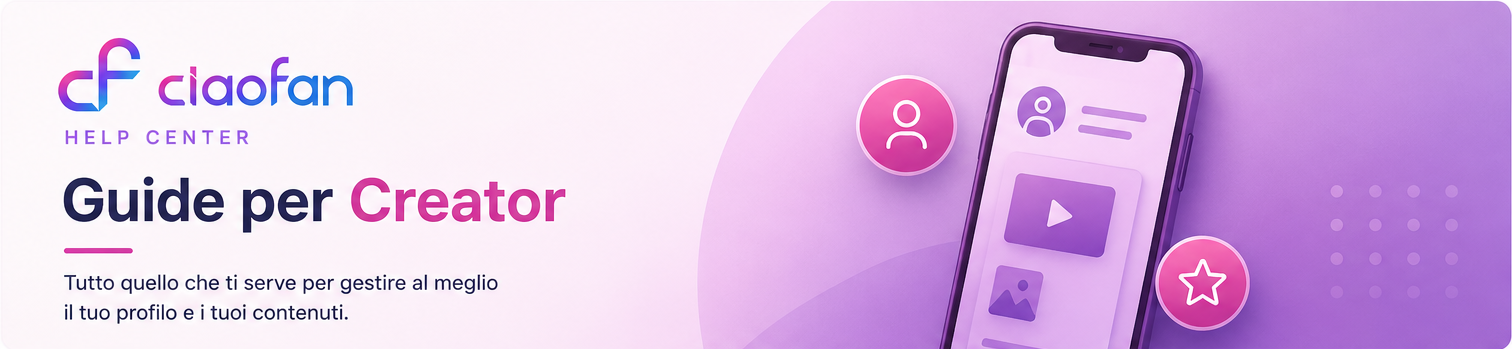 Pagamenti Creators: saldo, payout e ricevuta