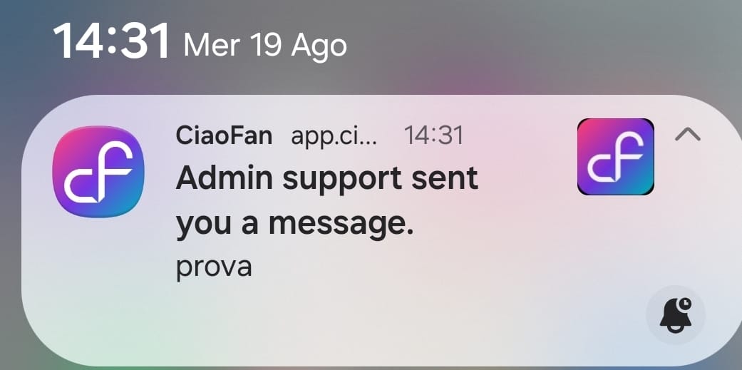 Le notifiche CiaoFan non arrivano? Come ripristinarle